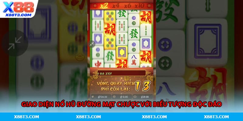 Giao diện nổ hũ Đường Mạt Chược với biểu tượng độc đáo